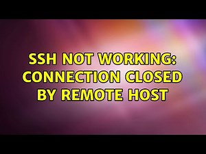 Ubuntu: ssh not working: Connection closed by remote host
