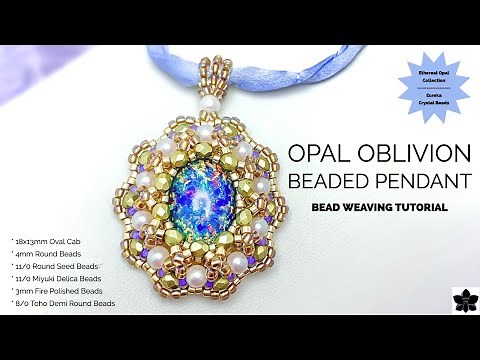 Opal Oblivion Beaded Oval Cabochon Pendant Tutorial