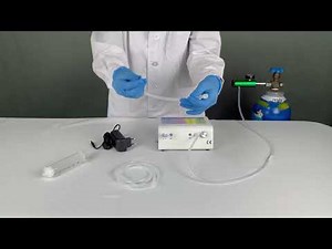 Usage Guide for ozone therapy machine : 3 way connector in right position