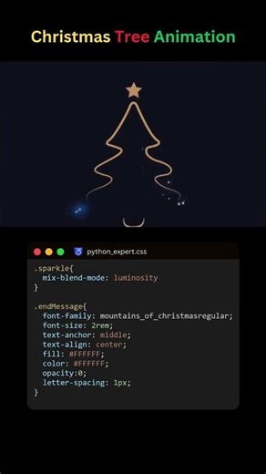 Christmas Tree Animation with Pure CSS & SVG #coding #programming #christmas #christmastree #htmlcss