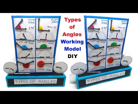 types of angles working model for maths exhibition - diy - science project academy