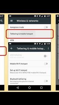 How to setup Android Tethering Mobile Hotspot WiFi Bluetooth