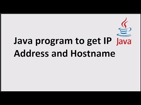 Java program to get IP address and Hostname