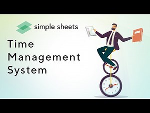 Time Management System Excel Template Step-by-Step Video Tutorial by Simple Sheets