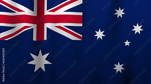 australian flag waving. suitable for background