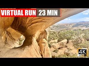 Sweat, Sandstone, and Solitude | 4K Treadmill Journey to Moonshine Arch