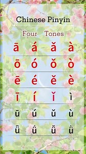 Pinyin four tone! Chinese tone! pinyin tone!