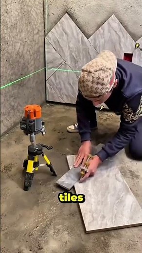 Professional Tile Alignment Using Laser Level | Fast & Accurate Tiling Method.