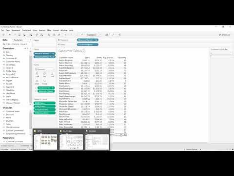 Tableau Tutorial - Synchronized Scrolling