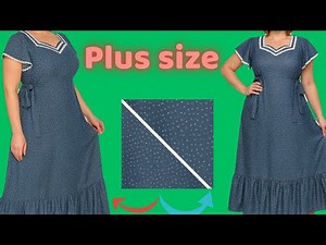 👗💗How to Make a Very Easy Plus Size Dress / Cut & Sew in 15 Minutes💗👗
