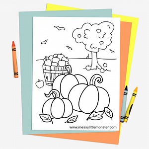 Free Printable Autumn Colouring Page