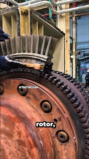 Installing Turbine Blades on a Steam Turbine Rotor – Precision Engineering at Its Finest