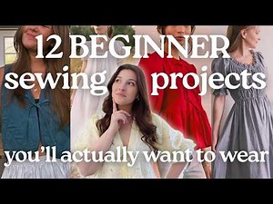 LEARN TO SEW! 12 beginner sewing projects you'll actually want to make and wear 🙌 plus free patterns