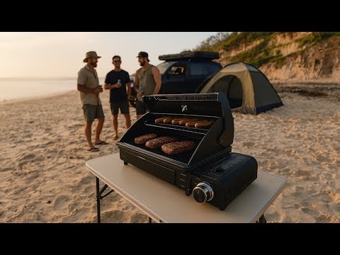 Rockarmor Portable Gas BBQ - With Stainless Roasting Lid #bbq #camping