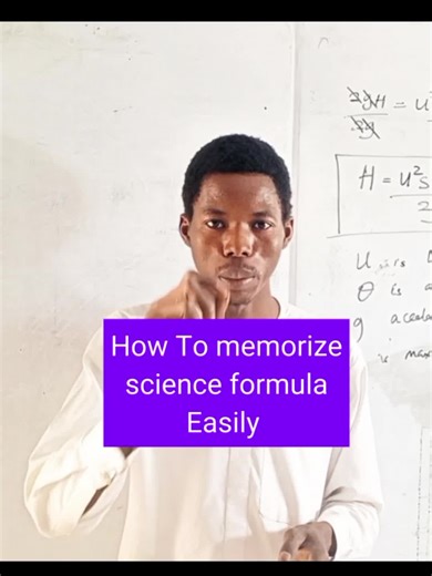 How to memorize science formulas