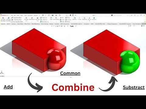 Mastering SolidWorks: How to Combine / Merge Multiple Bodies?