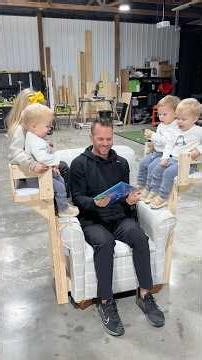 Triplet Dad invents new Chair for whole family! 🤯 #dad #diy #mom #cute #interiordesign