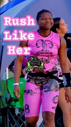 Learn how to rush like her on this play!! #flagbeast #flagfootball #football #highlight #highlights