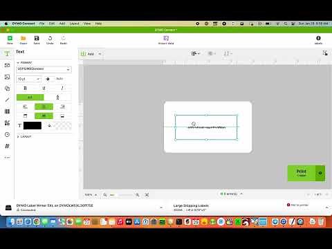 USPS Intelligent Mail Barcode in Dymo Connect