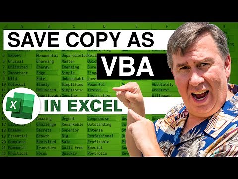 Excel - How to Save an Excel File as a Copy: VBA SaveAsCopy - Episode 2213