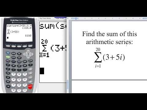 12-2 How to Find the Sum of an Arithmetic Sequence on the TI-84