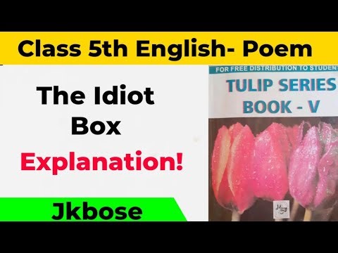 The Idiot Box Class 5th English Jkbose l Class 5th English The Idiot Box Poem l