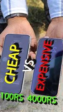 ₹10 vs ₹4000 Tempered Glass DROP TEST – 😱 कौन जीतेगा ? #shorts