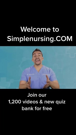 Welcome to simplenursing.com, check out our 1,200 videos 400 cheat sheets & practice quizzes JOIN FOR FREE! #simplenursing #nursingschool #nurse