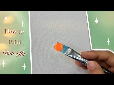 Easy Butterfly Painting on Leaves | Step by Step Acrylic painting Tutorial