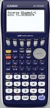 Casio: Inverse t function to find t critical value