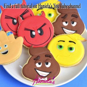 100K views · 288 reactions | EMOJI MOVIE COOKIES : Hi-5, Poop and Meh, Devilicious on my you tube channel https://www.youtube.com/edit?o=U&video_id=_o2KeRCugOo | Haniela's | Facebook