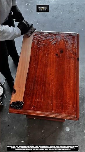 Peeling wood surface using Work Tool Paint Scraper #tool #worktool