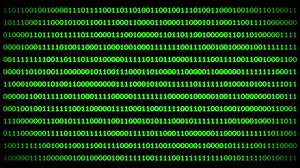 Download Green binary code on back background, Digital computer concept for free