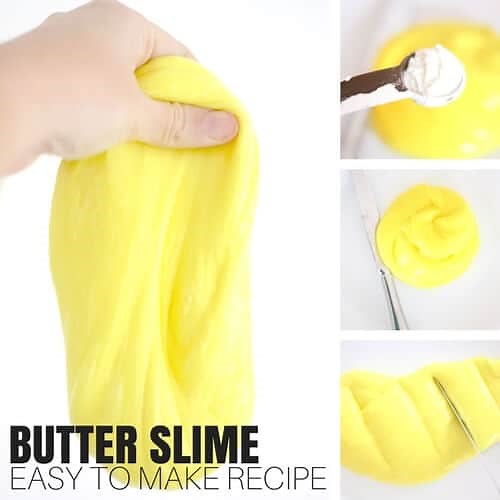 How To Make Butter Slime Without Clay | Little Bins for Little Hands