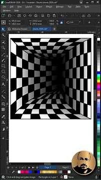 EASY Way to Draw a Checkerboard Tunnel!