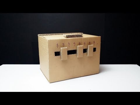 How to Make Safe with Combination Lock from Cardboard Easy DIY
