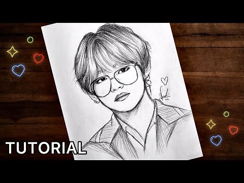How To Draw BTS V (Taehyung)| Step by Step Tutorial | Pencil Drawing | Artholic