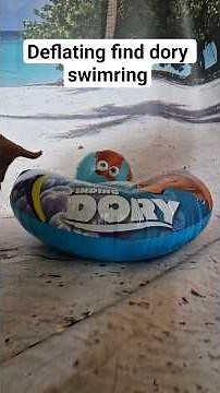 Deflating inflatable find dory swim ring