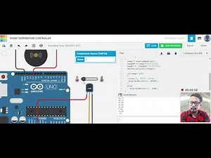 Circuits ROOM TEMPERATURE CONTROLLER- Tinkercad
