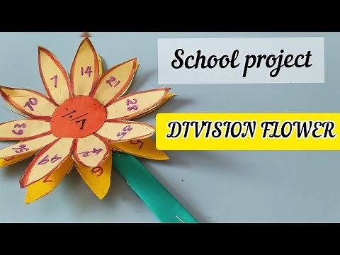 DIVISION FLOWER|Math project#schoolproject#mathmodel#teachingmodels#maths#divisionproject