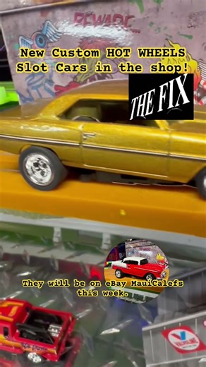 New Custom Hot Wheels Slot Cars in the shop being built.