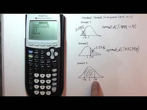 Standard Normal Distribution with a TI-83/84 Graphing Calculator