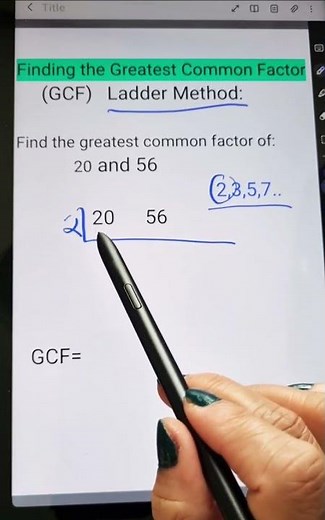 Greatest Common Factor// How to Find the Greatest Common Factor or GCF of Numbers #shortsyoutube