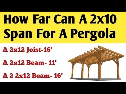 How Far Can A 2x10 Span For A Pergola | Span Distance for 2x10 Pergola Beam & Joist