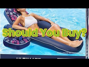 Review Aqua Campania Ultimate 2-in-1 Pool Float Lounge – Extra Large – Inflatable Pool Floats Adults