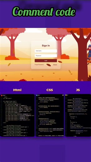 Animated Login Form with HTML, CSS and JavaScript