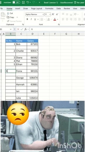 Auto Ignore Blank Rows in Counting - Serial Numbers like a Pro! #shorts #youtubeshorts #excel