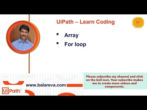 UiPath - Learn Coding - Array & For Loop