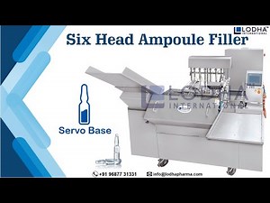 Six Head Ampoule Filling Machine, 6 Head Ampoule Filler
