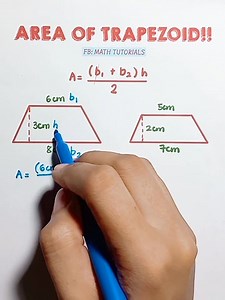 856K views · 8K reactions | Area of Trapezoid‼️ #mathtutor #Mathematics #Teachergon #mathtutorial #mathreview #mathematics #mathhack #maths #MathViral #MATH #math #trapezoid | Math Tutorials | Facebook
